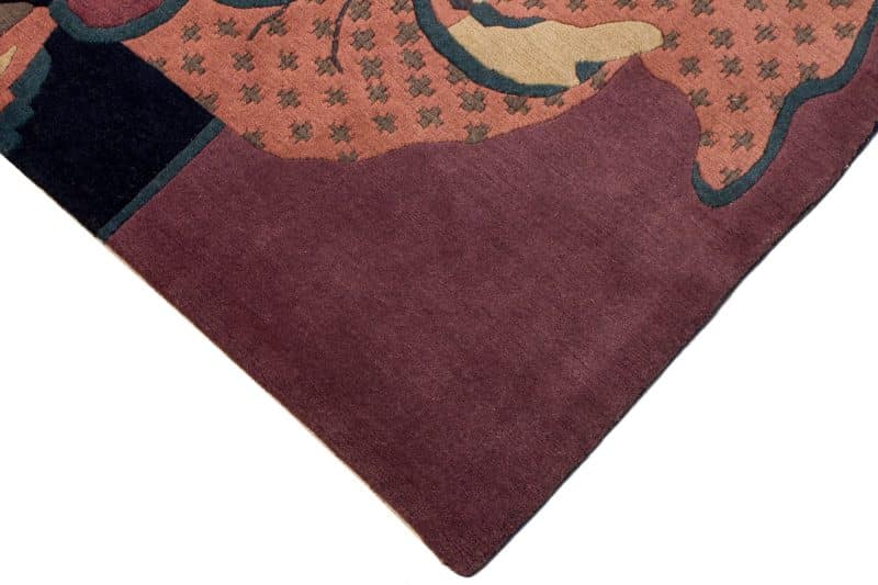 Bildteppich Buddha Teezeit mit Tieren Nepal | ca. 125 x 175 cm – Detailbild 3 – jetzt kaufen bei Lifetex-Heimtextilien.de