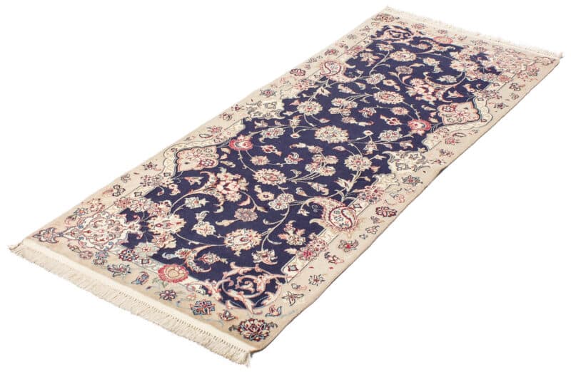 Teppich Nain 4L Wolle & Seide auf Seide | ca. 70 x 170 cm – Detailbild 1 – jetzt kaufen bei Lifetex-Heimtextilien.de