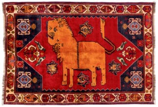 Teppich Ghashghai Löwe Bild | ca. 150 x 215 cm – jetzt kaufen bei Lifetex-Heimtextilien.de