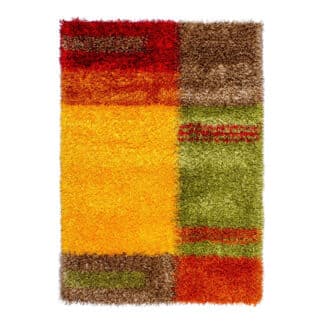 Teppich Shaggy Pasadena | Gelb-Rot – jetzt kaufen bei Lifetex-Heimtextilien.de