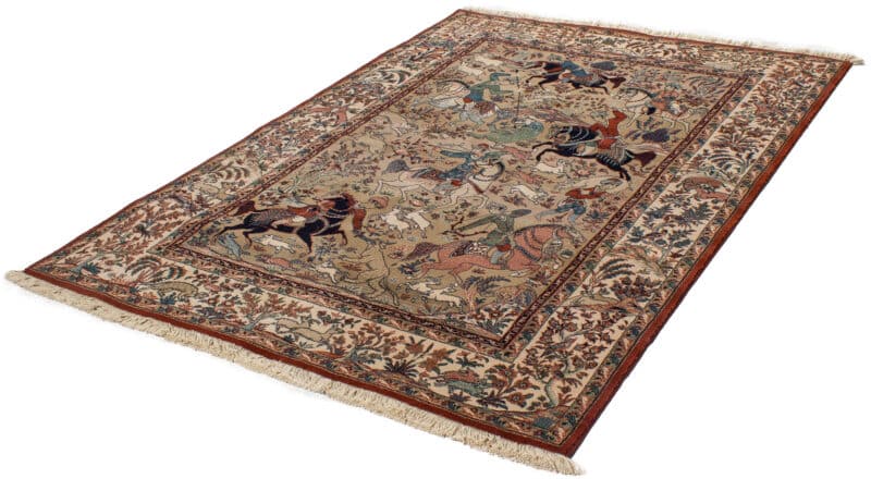 Teppich Jagdszene Bild | ca. 140 x 195 cm – Detailbild 1 – jetzt kaufen bei Lifetex-Heimtextilien.de