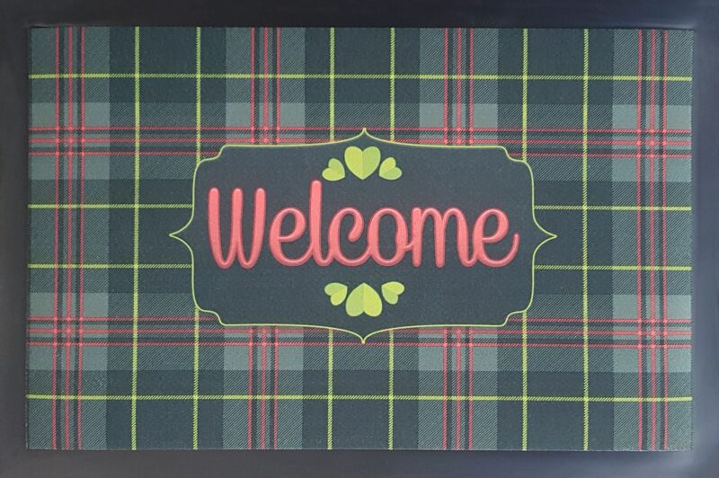 Türmatte Welcome Karos - 40x60 cm | Fußmatte, Sauberlaufmatte – jetzt kaufen bei Lifetex-Heimtextilien.de