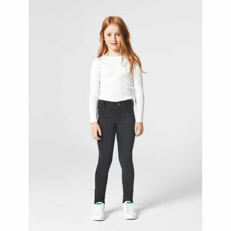 NAME IT Mädchen Power-Stretch-Jeans Hose Nittera Skinny DNM in Grau – Detailbild 4 – jetzt kaufen bei Lifetex-Heimtextilien.de