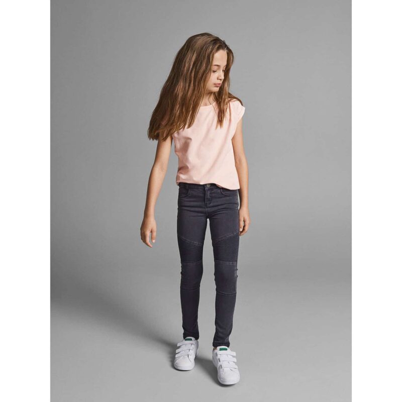 NAME IT Mädchen Jeans Hose "NITTIRSANNE" | Skinny im Biker Look – Detailbild 2 – jetzt kaufen bei Lifetex-Heimtextilien.de
