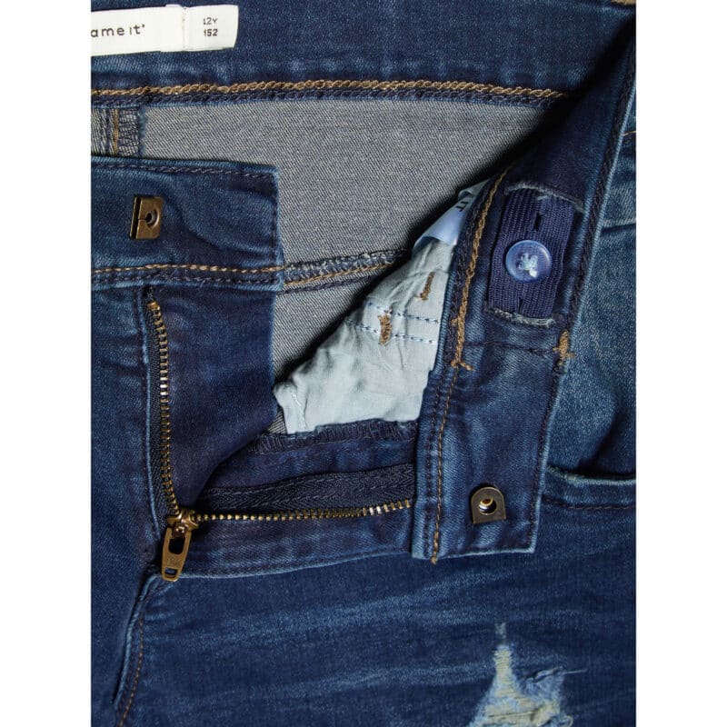 NAME IT Jungen Jeans Hose "SILAS" Slim Fit | Destroyed Details – Detailbild 4 – jetzt kaufen bei Lifetex-Heimtextilien.de