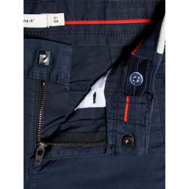 NAME IT Jungen Twill Stoff Hose "nkmSILAS Twitapos" | Elastic Slim Fit – Detailbild 3 – jetzt kaufen bei Lifetex-Heimtextilien.de