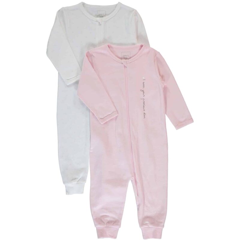 NAME IT 2er Pack Baby-Mädchen Schlafanzug "Precious Star" mit Zip – jetzt kaufen bei Lifetex-Heimtextilien.de