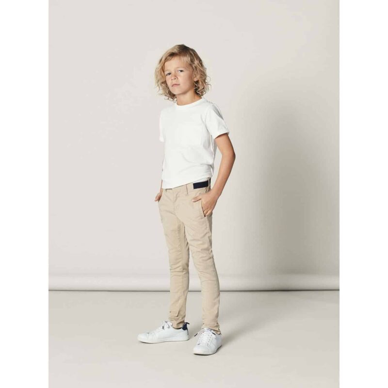 NAME IT Jungen Twill Stoff Hose "nkmSILAS Twitapos" | Elastic Slim Fit – Detailbild 11 – jetzt kaufen bei Lifetex-Heimtextilien.de