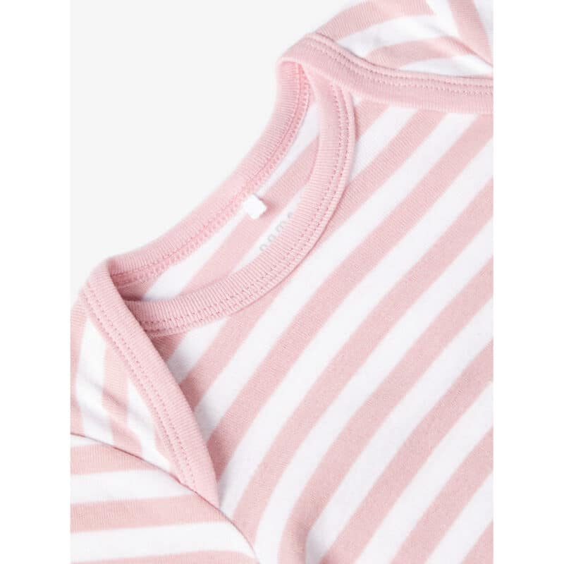 NAME IT 5er Pack Baby Mädchen Langarm Bodies Herzen Streifen Katzen in Rosa – Detailbild 3 – jetzt kaufen bei Lifetex-Heimtextilien.de