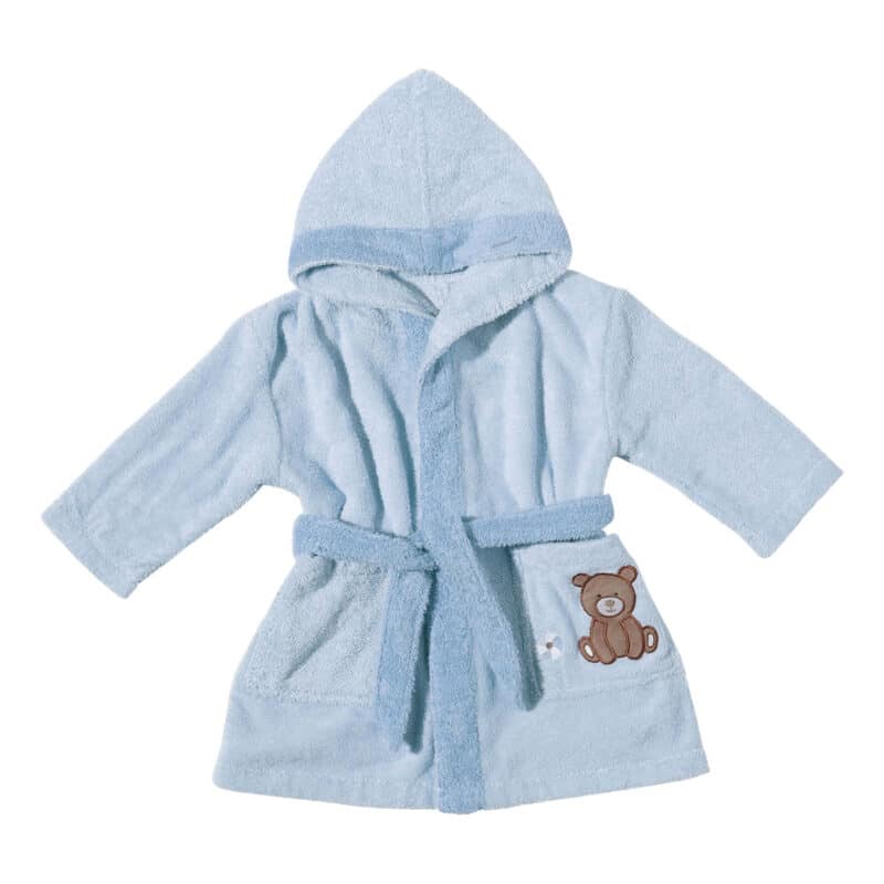 EGERIA Baby-Jungen Bademantel Teddybär mit Kapuze in Hellblau – jetzt kaufen bei Lifetex-Heimtextilien.de