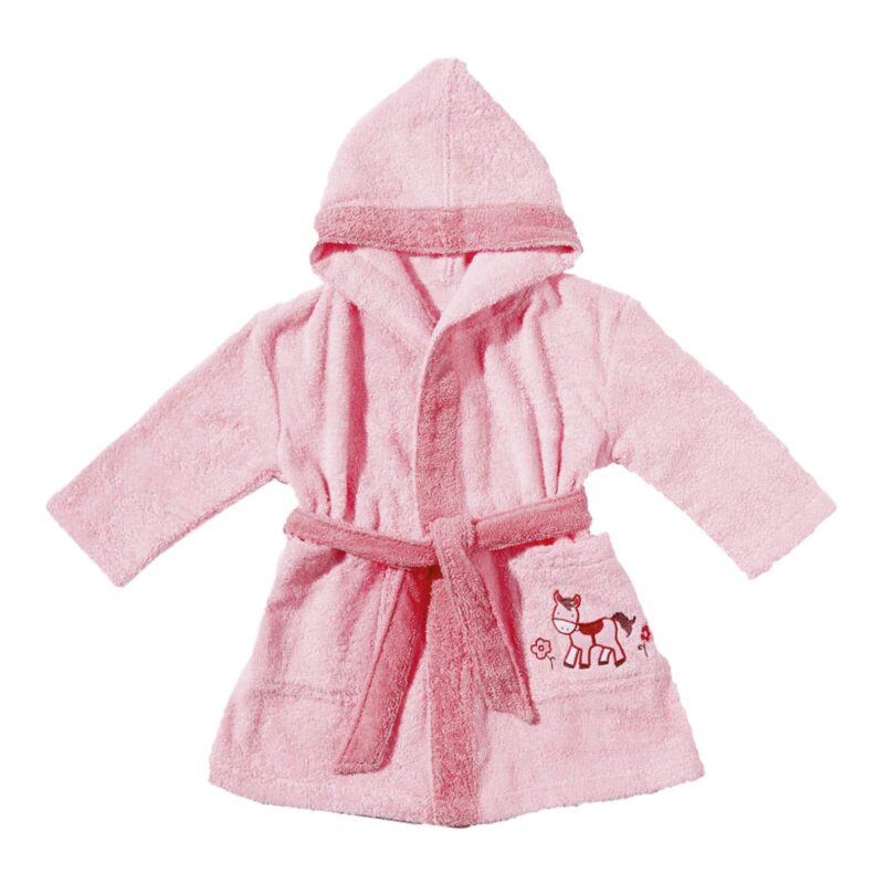 EGERIA Baby-Mädchen  Bademantel mit Kapuze Pony in Rosa – jetzt kaufen bei Lifetex-Heimtextilien.de