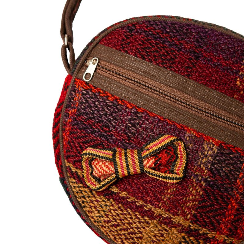 JAMAX.life Jila UT2 Umhängetasche rund, ca. 25x25x5 cm, orientalische Handarbeit – Detailbild 1 – jetzt kaufen bei Lifetex-Heimtextilien.de