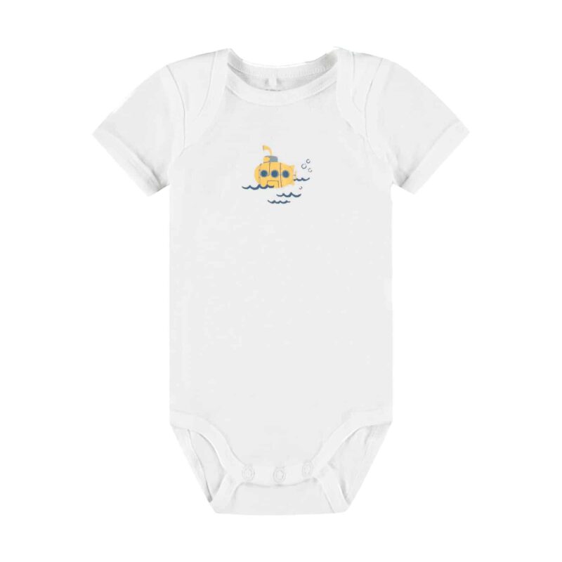 NAME IT 3er Pack Baby-Jungen Kurzarm Bodies U-Boot in Weiß/Blau – Detailbild 3 – jetzt kaufen bei Lifetex-Heimtextilien.de