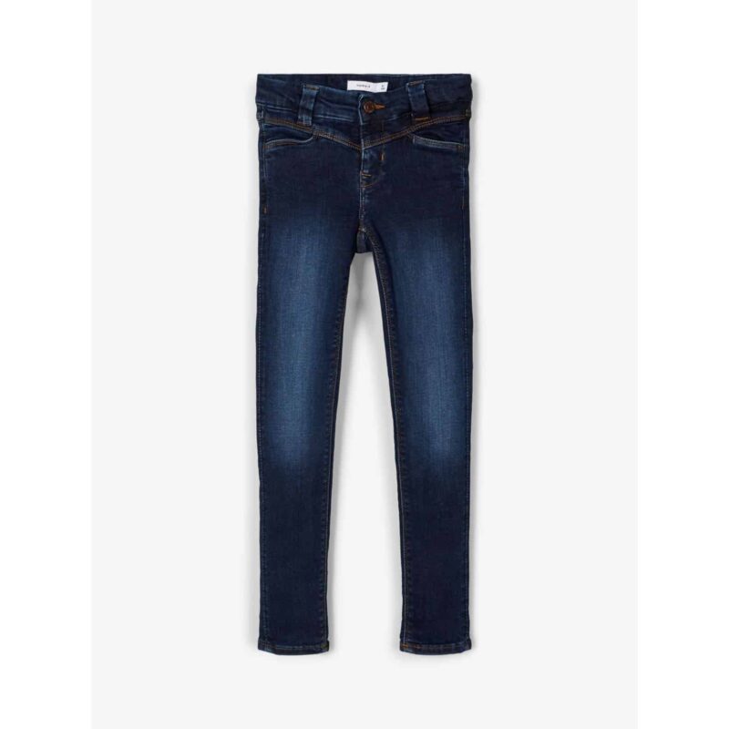 NAME IT Kids Mädchen Jeans Hose Nkfpolly Dnmbatay 3405 Skinny Bru Bet Denim in Dunkelblau – Detailbild 3 – jetzt kaufen bei Lifetex-Heimtextilien.de