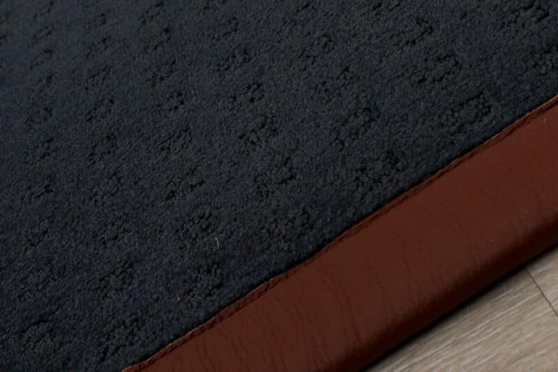 Designteppich quadratisch mit Lederbordüre B-Ware | ca. 200 x 200 cm – Detailbild 4 – jetzt kaufen bei Lifetex-Heimtextilien.de