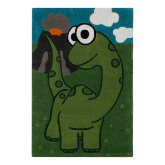 MYRINES DOODLES Kinderteppich Dino MD2 in Dunkelgrün, Polyester – jetzt kaufen bei Lifetex-Heimtextilien.de