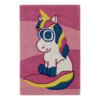 MYRINES DOODLES Kinderteppich Einhorn MD1 in Rosa, Polyester – jetzt kaufen bei Lifetex-Heimtextilien.de