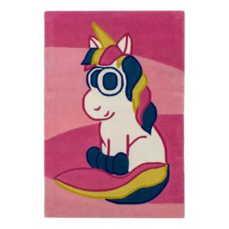 MYRINES DOODLES Kinderteppich Einhorn MD1 in Rosa, Wolle – jetzt kaufen bei Lifetex-Heimtextilien.de
