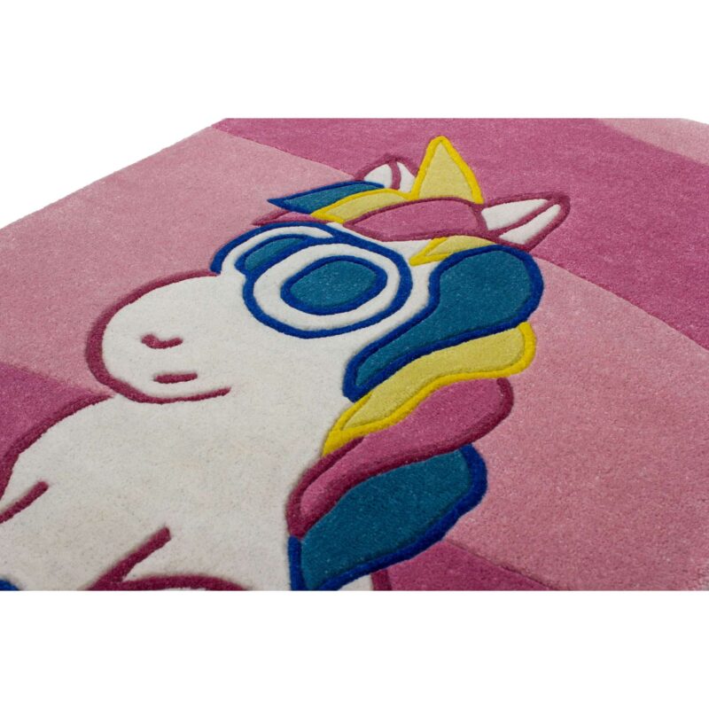 MYRINES DOODLES Kinderteppich Einhorn MD1 in Rosa, Polyester – jetzt kaufen bei Lifetex-Heimtextilien.de