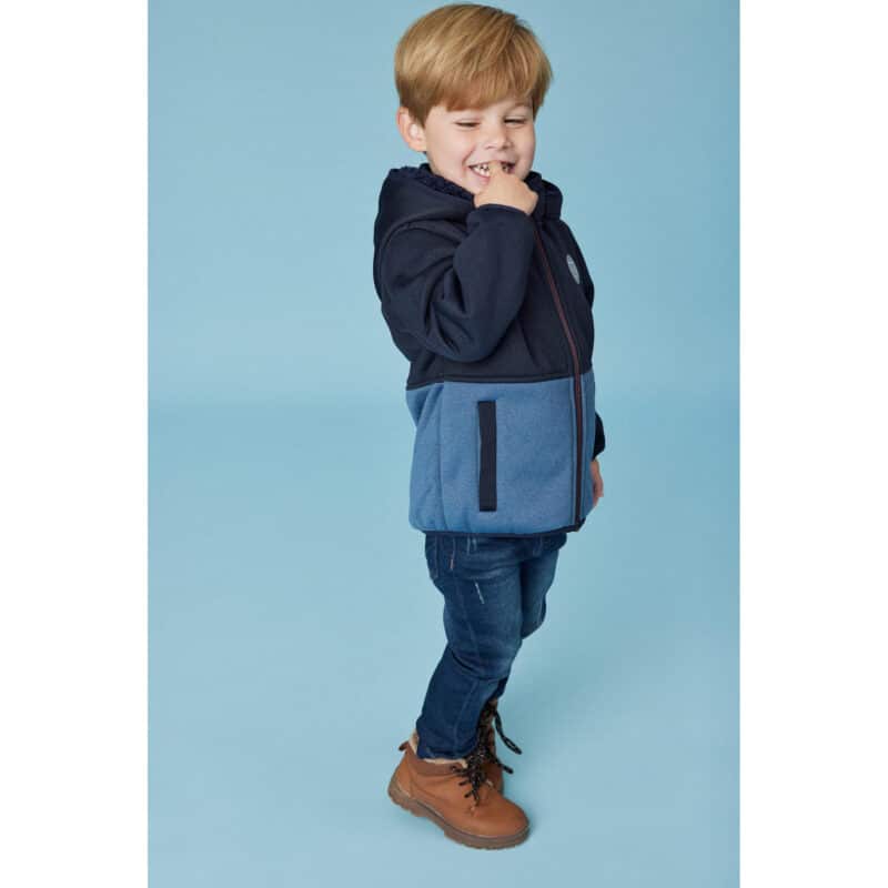 NAME IT Mini Jungen Softshell Jacke Nmmmada Übergangsjacke Regenjacke in Dunkelblau – Detailbild 3 – jetzt kaufen bei Lifetex-Heimtextilien.de