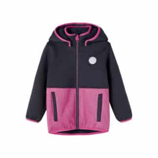 NAME IT Mini Mädchen Softshell Jacke Nmfmada Übergangsjacke Regenjacke in Dunkelblau/Rosa – jetzt kaufen bei Lifetex-Heimtextilien.de