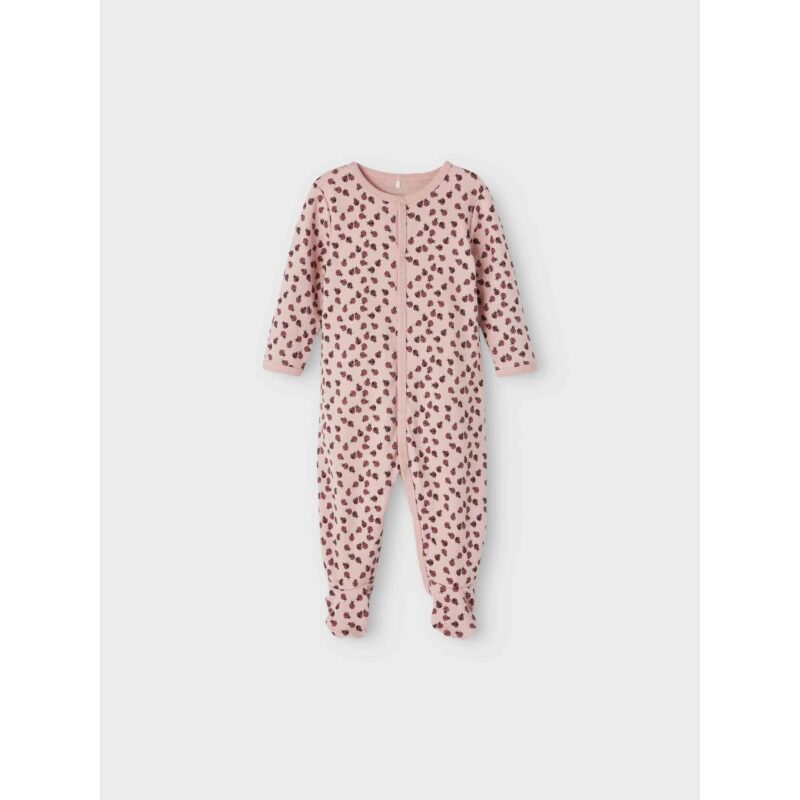 NAME IT 2er Pack Baby-Mädchen Schlafanzug Marienkäfer Schlafstrampler Druckknöpfe in Altrosa – Detailbild 4 – jetzt kaufen bei Lifetex-Heimtextilien.de