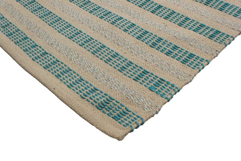 Teppich Kelim Modern Streifen Metallic-Effekt | ca. 120 x 180 cm – Detailbild 2 – jetzt kaufen bei Lifetex-Heimtextilien.de
