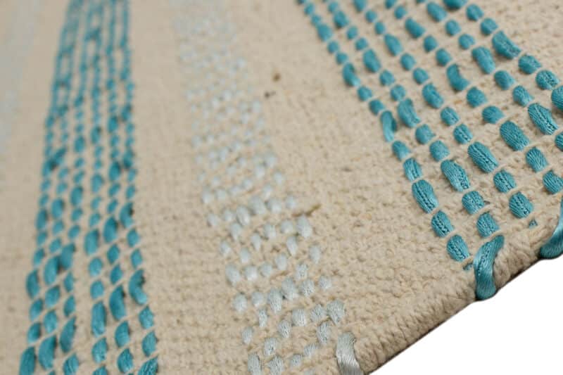 Teppich Kelim Modern Streifen Metallic-Effekt | ca. 120 x 180 cm – Detailbild 3 – jetzt kaufen bei Lifetex-Heimtextilien.de