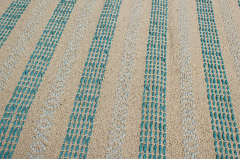 Teppich Kelim Modern Streifen Metallic-Effekt | ca. 120 x 180 cm – Detailbild 4 – jetzt kaufen bei Lifetex-Heimtextilien.de