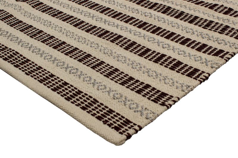 Teppich Kelim Modern Streifen Metallic-Effekt | ca. 120 x 180 cm – Detailbild 2 – jetzt kaufen bei Lifetex-Heimtextilien.de
