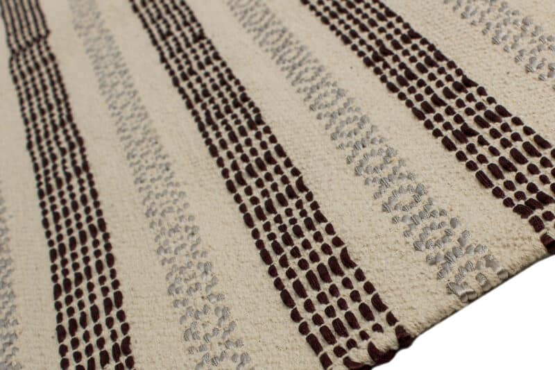 Teppich Kelim Modern Streifen Metallic-Effekt | ca. 120 x 180 cm – Detailbild 3 – jetzt kaufen bei Lifetex-Heimtextilien.de