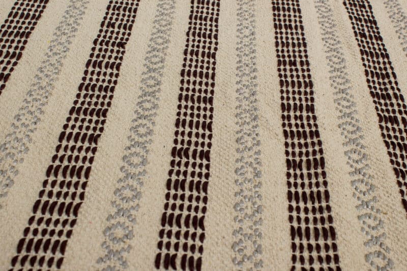 Teppich Kelim Modern Streifen Metallic-Effekt | ca. 120 x 180 cm – Detailbild 4 – jetzt kaufen bei Lifetex-Heimtextilien.de