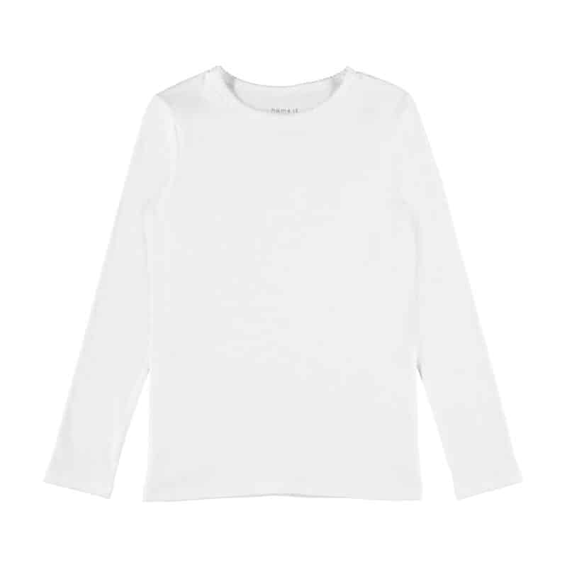 NAME IT Kids 2er Pack Mädchen Langarm Top Shirt Unterhemd Nkftop in Weiß/Rosa – Detailbild 2 – jetzt kaufen bei Lifetex-Heimtextilien.de