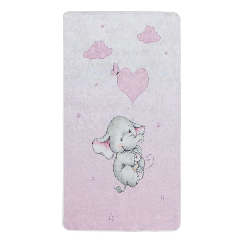Kinderteppich Brücke Elefant mit Herzen | ca. 80 x 150 cm – jetzt kaufen bei Lifetex-Heimtextilien.de