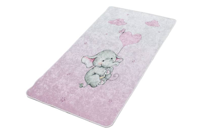 Kinderteppich Brücke Elefant mit Herzen | ca. 80 x 150 cm – Detailbild 1 – jetzt kaufen bei Lifetex-Heimtextilien.de
