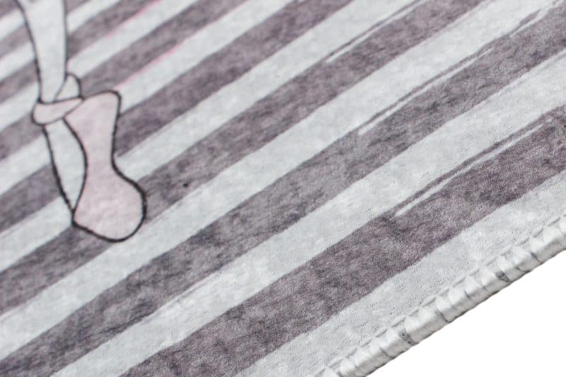 Kinderteppich Brücke Ballerina und Hase Streifen | ca. 80 x 150 cm – Detailbild 3 – jetzt kaufen bei Lifetex-Heimtextilien.de