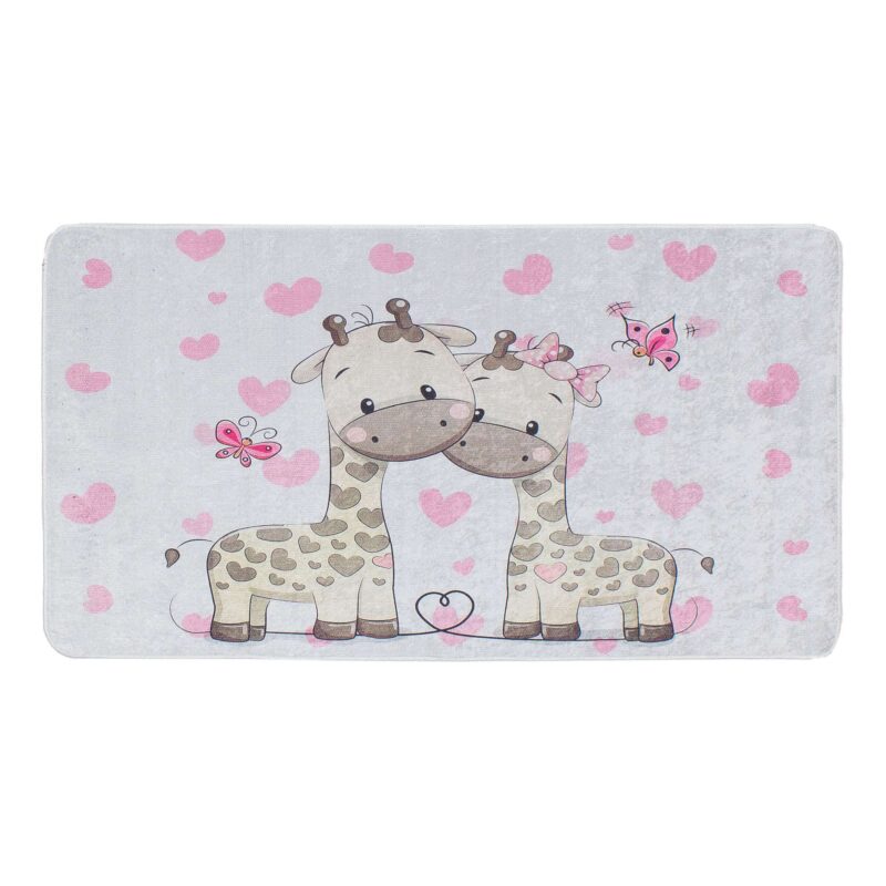 Kinderteppich Brücke Giraffen mit Herzen | ca. 80 x 150 cm – jetzt kaufen bei Lifetex-Heimtextilien.de
