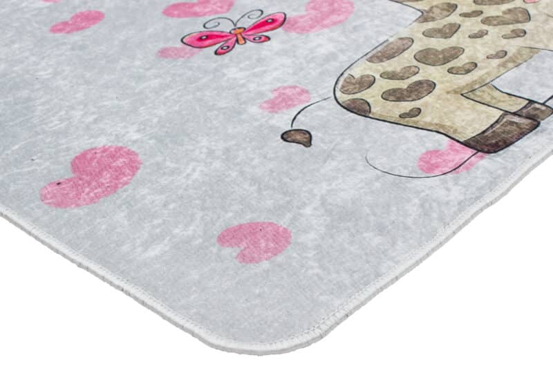 Kinderteppich Brücke Giraffen mit Herzen | ca. 80 x 150 cm – Detailbild 2 – jetzt kaufen bei Lifetex-Heimtextilien.de