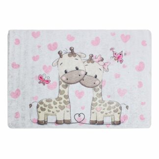 Kinderteppich Giraffen mit Herzen | ca. 120 x 180 cm – jetzt kaufen bei Lifetex-Heimtextilien.de