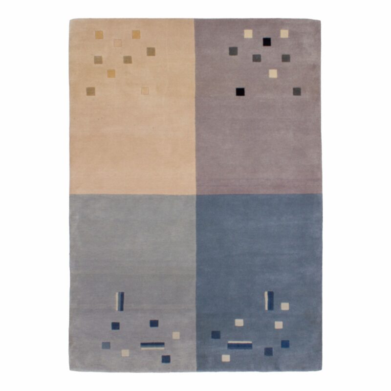 Teppich Nepal Blöcke modern | ca. 140 x 205 cm – jetzt kaufen bei Lifetex-Heimtextilien.de
