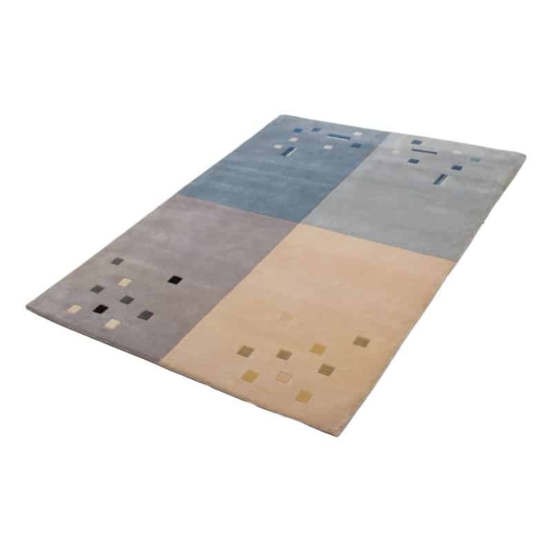 Teppich Nepal Blöcke modern | ca. 140 x 205 cm – Detailbild 1 – jetzt kaufen bei Lifetex-Heimtextilien.de