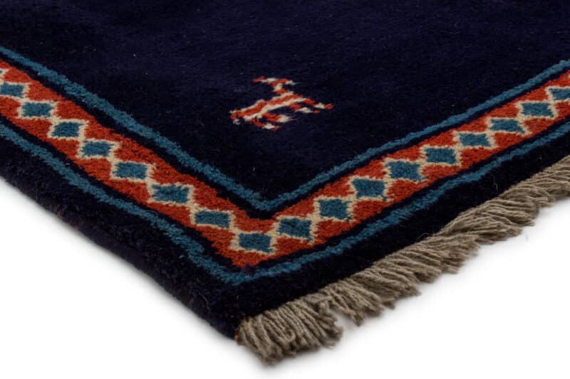 Teppich Gabbeh mit Bordüre | ca. 120 x 210 cm – Detailbild 2 – jetzt kaufen bei Lifetex-Heimtextilien.de